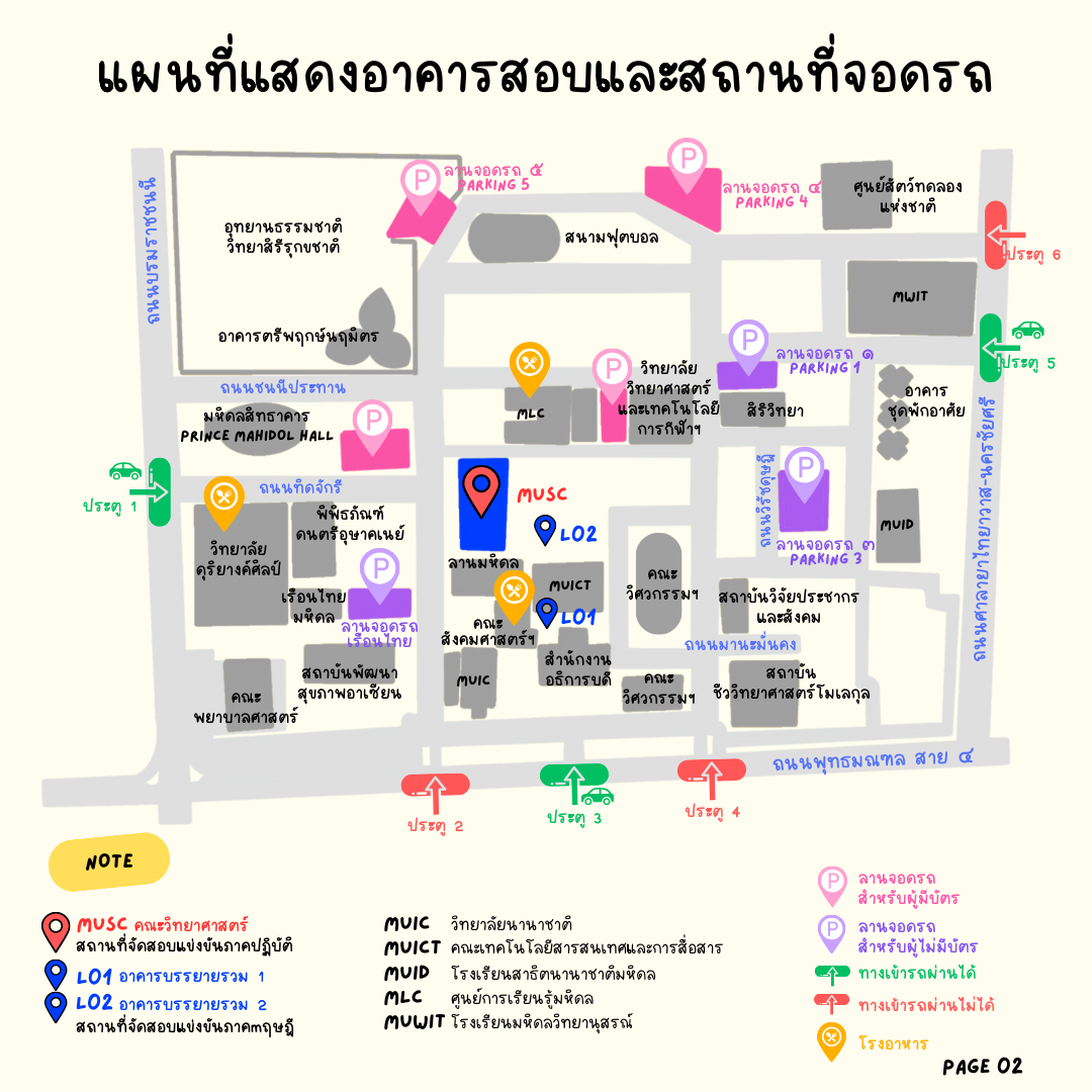 แผนที่มหาวิทยาลัยมหิดล ศาลายา